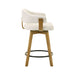 Callah - Contemporary Natural Wood Counter Height Kitchen Bar Stool