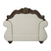 Pierce - Chair With Pillow - Beige Fabric & Cherry