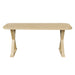 Dining Table With X-Shaped Legs, Rectangular Indoor - Natural