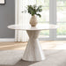 Ogin - Round Dining Table - Marble Print & Natural