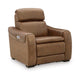 Mod Media - Power Recliner With Adjustable Headrest - Saddle