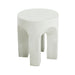 Outdoor Round Top Side Table / End Table, Living Room Accent Table - Antique White