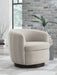 Annbury - Swivel Accent Chair - Light Beige