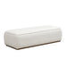 Grainy Footstool For Home - Beige