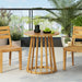 Outdoor Round Top Dining Table, Round Bistro Table - Teak