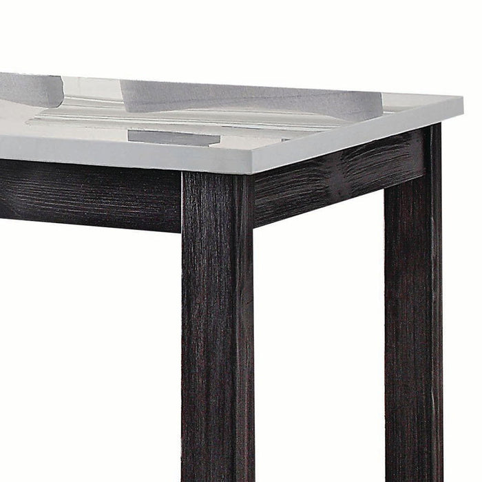 Yelena - Counter Height Table With Marble Top - Marble Top & Weathered Espresso