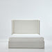 Carmen - California King Size Upholstered Wingback Bed - Ivory