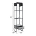 Raziela - TV Stand Side Pier - Concrete Gray & Black