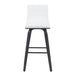 Vienna - Modern Swivel Bar Height Stool - Black Brushed Wood Frame