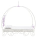 Priya II - Full Bed With Canopy - White & Light Synthetic Leather Rple