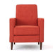 Mid-Century Modern Recliner With Button Tufted Waffle Stitch