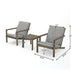Celestaria - 3 Piece Outdoor Chat Set With Adirondack Chairs, Cushions And Side Table