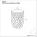Johnsen - Geometric Pattern Accent Table - Antique Silver