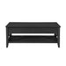 Decatur - Farmhouse Lift Top Coffee Table With Storage - Black / Ash