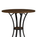 Winslow - 5-Piece Round Walnut Wood Tabletop Pub Table Set With Stools, Seats Up To 4 - Mushroom Brown