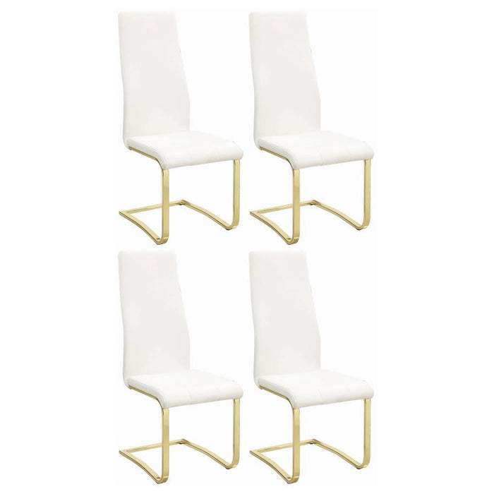 Montclair - Side Chairs (Set of 4) - White And Rustic Brass Sacramento Furniture Store Furniture store in Sacramento