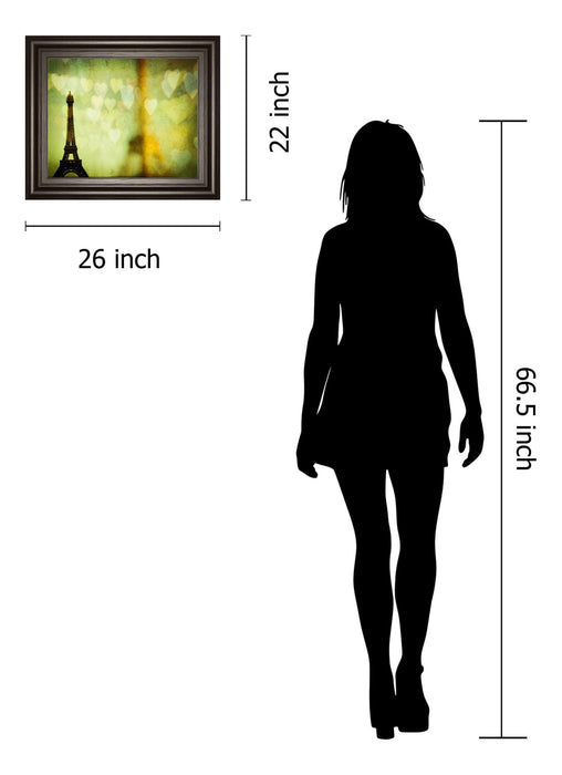 Wishful Hearts Il By Irene Suchucki - Framed Print Wall Art - Green