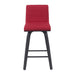 Vienna - Modern Counter Height Swivel Bar Stool - Black Brushed Wood Frame