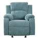 Upholstered Manual Recliner Chair With 3 Adjustable Backrest Positions