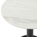 Jazmin - 40" Outdoor Round Sintered Stone Bar Table With Aluminum Pedestal Base - Black / White