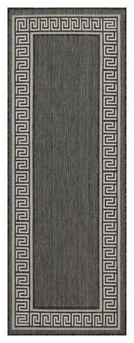 Sunshine - 5'3" X 7'3" Polypropylene Indoor, Outdoor Area Rug - Anthracite