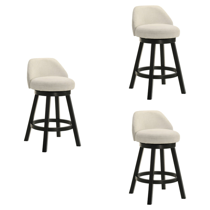 Erika - Modern Transitional Swivel Wood Counter Height Kitchen Bar Stool
