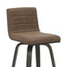 Vienna - 35.5" Swivel Counter Height Square Back Wood Bar Stool With Faux Leather Seat