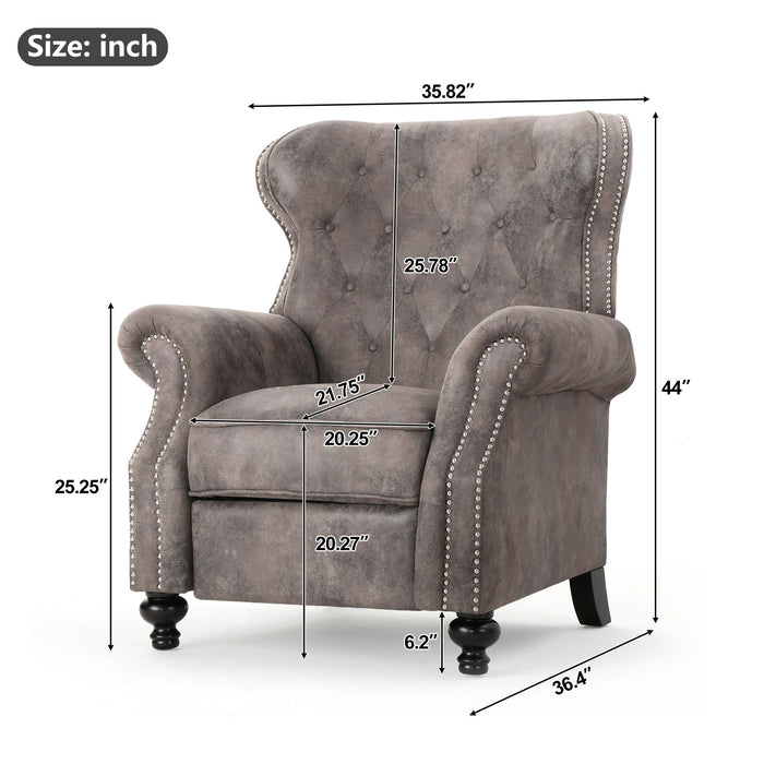 Modern Manual Push Back Recliner Chair