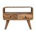 Mini Curved Media Unit - Oak