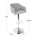 Daniella - Contemporary Adjustable Barstool With Swivel - Light Gray