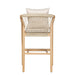 Delfina - Outdoor Barstool (Set of 2) With Cushion - Natural Eucalyptus / Cream Cushion