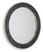 Corinsworth - Accent Mirror - Charcoal / Brass Finish