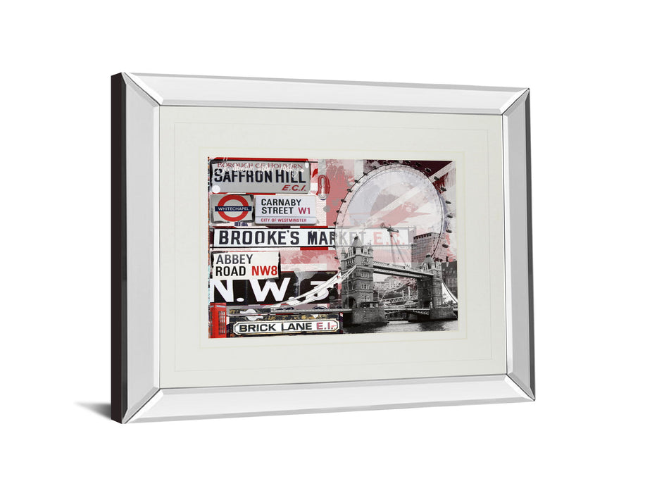 Saffron Hill By Andrew Cotton - Mirror Framed Print Wall Art - Red