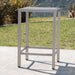 Outdoor 43" Aluminum Bar Table With Rattan Table Top - Gray