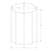 Drum Accent Side Table, Stylish Scalloped Design
