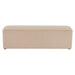 Long Plush Ottoman, Simple Footstool And Seat For Home Use - Almond
