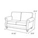 Loveseat Sofa With Nailhead Detail & Turned Legs, 2 Seater Upholstered Couch