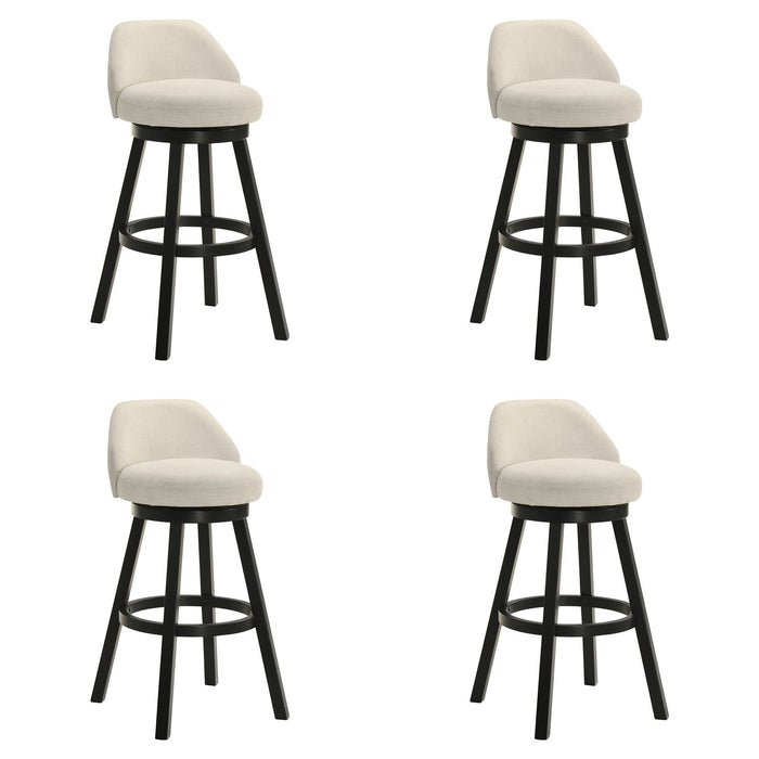 Erika - Modern Transitional Swivel Wood Bar Height Kitchen Bar Stool