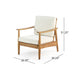Birdsong - Outdoor Club Chair With Slat Back And Seat Cushion - Beige