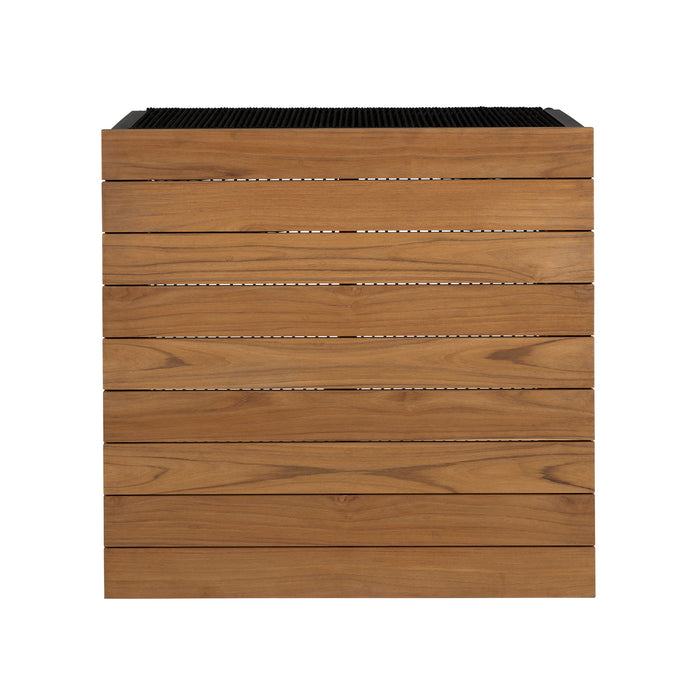 Artesia - Outdoor Patio Coffee Table - Teak / Black