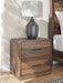 Fortlorn - Two Drawer Night Stand - Walnut Brown