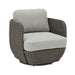 Amira - 3-Piece Outdoor Swivel Lounge Chair Conversation Set - Light Gray / Deep Bronze
