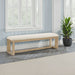 Upholstered Dining Bench - Brown