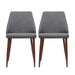 Modern Dining Chair With Iron Legs And Wood Finish
