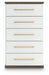Kendanport - Five Drawer Chest - Brown / White
