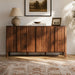 Colored Fluted Sideboard With 3 Doors And 1 Drawer