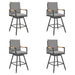 Crown - Outdoor Patio Swivel Bar Stool Set
