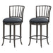 Vince - Commercial Grade Steel Frame Faux Leather Upholstered Swivel Counter Height Barstool