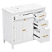 Bathroom Vanity With Sink Top, 3 Soft Closing Drawers