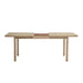 Balmor - 79" Rectangular Extendable Outdoor Dining Table, Seats 6 - Wire-Brushed Natural Eucalyptus